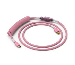 Glorious Coiled Cable ružová / USB-C (M) - USB-A (M) / 1.37 m