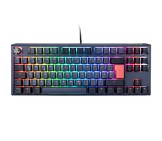 Ducky One 3 TKL Cherry MX-Brown modrá / herná klávesnica / podsvietená / mechanická / drôtová USB-C / DE