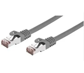 C-tech patchcord Cat6a S/FTP 0.25 m sivá