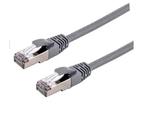 C-tech patchcord Cat6a S/FTP 10 m sivá