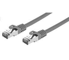 C-tech patchcord Cat7 S/FTP 0.5 m sivá