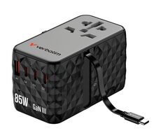 Verbatim 32127 Cestovný univerzálny GaN nabíjací adaptér 85W čierna / 3x USB-C / 1x USB-A / QC / PD