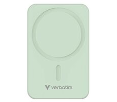 Verbatim Charge 'n' Go Essentials Magnetická bezdrôtová powerbanka 20000mAh zelená / USB-C / MagSafe / 15-35W