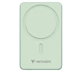 Verbatim Charge 'n' Go Essentials Magnetická bezdrôtová powerbanka 5000mAh zelená / USB-C / MagSafe / 15-20W