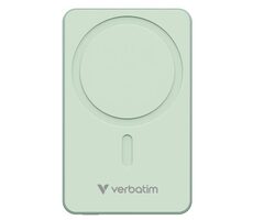 Verbatim Charge 'n' Go Essentials Magnetická bezdrôtová powerbanka 10000mAh zelená / USB-C / MagSafe / 15-20W