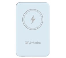 Verbatim Charge 'n' Go Magnetická bezdrôtová powerbanka 5000mAh modrá / USB-C / MagSafe / 15-20W
