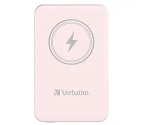 Verbatim Charge 'n' Go Magnetická bezdrôtová powerbanka 5000mAh ružová / USB-C / MagSafe / 15-20W