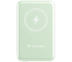 Verbatim Charge 'n' Go Magnetická bezdrôtová powerbanka 10000mAh zelená / USB-C / MagSafe / 15-20W