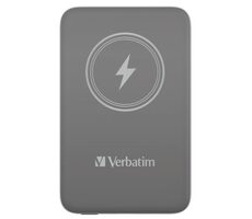 Verbatim Charge 'n' Go Magnetická bezdrôtová powerbanka 10000mAh šedá / USB-C / MagSafe / 15-20W