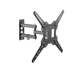 Brateck LPA68-443 čierna / Výsuvný nástenný držiak pre TV 23"-55" / polohovateľný / nosnosť 30kg