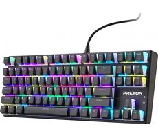 PREYON Blue Blitz Claw Gateron Blue / Herná klávesnica / Drôtová / US layout / RGB