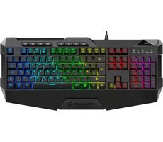 Sharkoon Skiller SGK4 U čierna / herná klávesnica / drôtová / RGB / Rubberdome spínač / DE