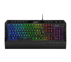 Sharkoon SKILLER SGK5 čierna / herná klávesnica / drôtová / RGB / Rubberdome spínač / IT