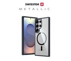 Swissten CLEAR JELLY MagStick METALLIC Púzdro pre Samsung S938B Galaxy S25 ULTRA 5G čierna