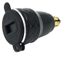 Interphone DIN adaptér s 2 x USB výstupom pre motocykle max. 4.2 A čierny