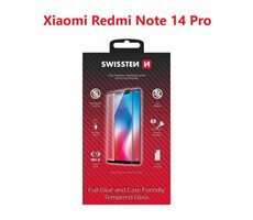Swissten FULL GLUE COLOR FRAME CASE FRIENDLY sklo pre XIAOMI REDMI NOTE 14 PRE 5G čierna