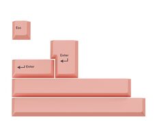GMK Prídavný Kit ružová / ABS-Keycaps / Double-Shot / pre ISO & ANSI