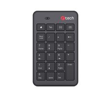 C-tech KBN-02W bezdrôtová numerická klávesnica čierna