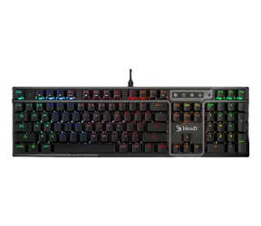 A4Tech BLOODY B750N čierna / Herná klávesnica / RGB / CZ layout / Green Switch / USB-A / 1.8 m