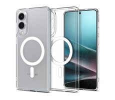 Spigen Ultra Hybrid MagSafe ochranný kryt pre Samsung Galaxy S25 Edge clear white