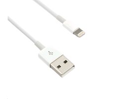 C-tech USB - Lightning kábel 2m biela / USB 2.0 A (M) - Lightning (M)
