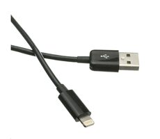 C-tech USB - Lightning kábel 2m čierna / USB 2.0 A (M) - Lightning (M)