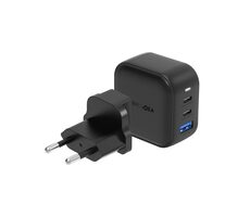 Energea Travelite GAN66 sieťový adaptér čierna / 66W / 2x USB-C & 1x USB-A