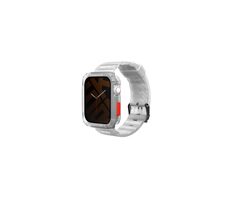 SKINARMA SHOKKU silikónový remienok pre Apple Watch 42/44/45 mm & púzdro pre Apple Watch 44/45 mm biela