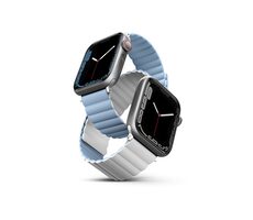 UNIQ Revix Reversible Magnetic remienok pre Apple Watch 45 & 44 & 42 mm - ARCTIC (biela & modrá)