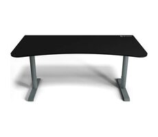 Arozzi ARENA Gaming Desk Frozen Grey Black / Herný stôl / D: 160cm / Š: 82cm / V: 71cm-81cm
