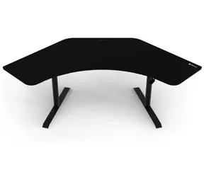 Arozzi ARENA ANGELO Pure Black / Herný stôl / rohový / čierny / D: 225cm / Š: 102cm / V: 71cm-81cm
