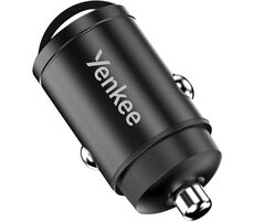 YENKEE YAC CAR 01 MINI čierna / autonabájačka / 2x USB-C / 30W 