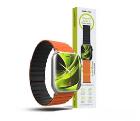 Mobile Origin Magnetic Watch Strap II remienok pre Apple Watch 49mm/46mm/45mm/44mm oranžová/čierna