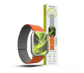 Mobile Origin Magnetic Watch Strap II remienok pre Apple Watch 49mm/46mm/45mm/44mm oranžová/sivá