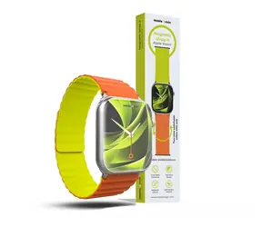 Mobile Origin Magnetic Watch Strap II remienok pre Apple Watch 49mm/46mm/45mm/44mm oranžová/zelená
