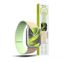 Mobile Origin Magnetic Watch Strap II remienok pre Apple Watch 49mm/46mm/45mm/44mm ružová/svetlo zelená