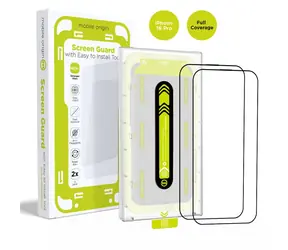 Mobile Origin Screen Guard ochranné sklo pre Apple iPhone 16 Pro s aplikátorom čierna