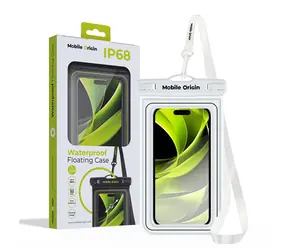 Mobile Origin Waterproof floating case 6.5" biela / čierna / vodotesné univerzálne púzdro