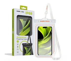 Mobile Origin Waterproof floating case 6.5" biela / oranžová / vodotesné univerzálne púzdro