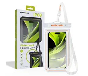 Mobile Origin Waterproof floating case 6.8" biela / oranžová / vodotesné univerzálne púzdro