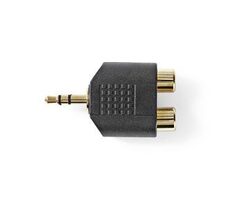 Nedis Stereo audio adaptér jack 3.5 mm (M) - 2x RCA (F) 10 ks čierna 