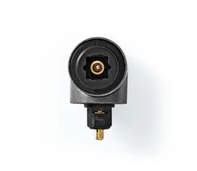 Nedis Adaptér Toslink (M) - Toslink (F) sivá / 90° uhol 