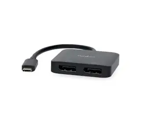 Nedis Adaptér USB-C (M) - 2x DisplayPort (F) 0.20 m čierna 