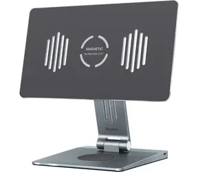 YENKEE YSN 04 TASK strieborná / Stojan a Hub pre Apple iPad 11" / 1x USB-C / HDMI / 3x USB-A / SD / bezdrôtové nabíjanie