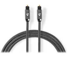Nedis Optický audio kábel TosLink (M) - TosLink (M) 2.00 m sivá 