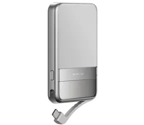 EcoFLow Rapid Magnetic Power Bank 5000mAh strieborná / Powerbanka / 30W / Qi2 / USB-C / Li-Co