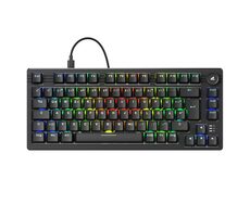 Sharkoon Skiller SGK25 čierna / herná klávesnica / mechanická / Hunao Red / RGB / Hot-Swap / USB-C / 1.8m / DE Layout