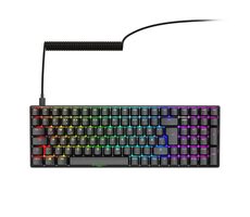 Sharkoon Skiller SGK50 S2 čierna / herná klávesnica / mechanická / Gateron Brown / USB / 1.5m / DE Layout