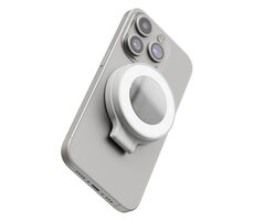 ShiftCam SnapPocket Light biela / vreckový LED ring svetlo na telefón s držiakom