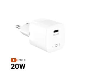 FIXED Sieťová nabíjačka Mini s USB-C výstupom a podporou PD 20W biela